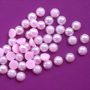 Perlen, Halbperlen, Cabochons rose glnzend, HP-002
